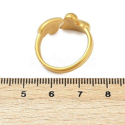 304 Stainless Steel Adjustable Open Cuff Rings for Women RJEW-U063-01B-G-1