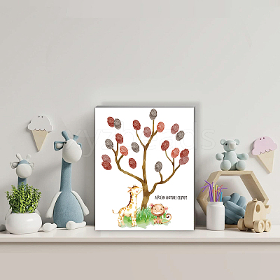 Canvas Fingerprint Painting DIY-WH0466-020-1