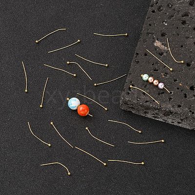 Brass Ball Head Pins KK-R020-06G-1