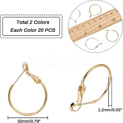 Brass Hoop Earrings KK-FH0001-34-1