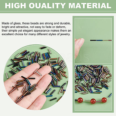 1260Pcs 7 Style Glass Round Bugle Beads SEED-PH0001-56-1