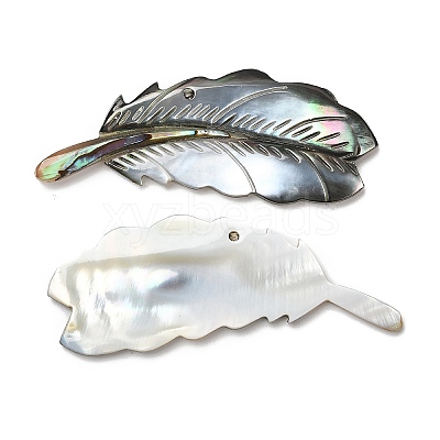 Natural Black Lip Shell Big Pendants SHEL-F007-07-1
