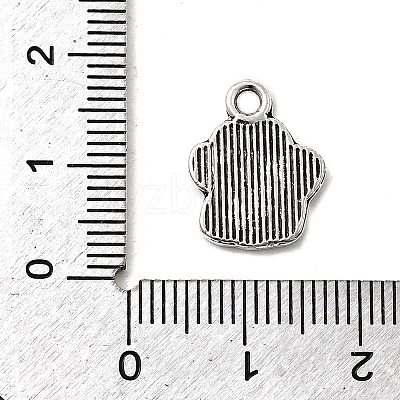 Dog Paw Prints Tibetan Style Alloy Pendant Enamel Settings TIBEP-R338-30AS-RS-1