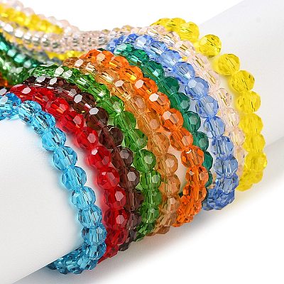 Transparent Glass Beads Strands GLAA-Q104-01A-1