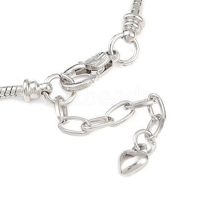 Brass European Style Bracelets for Jewelry Making X-KK-R031-06-1