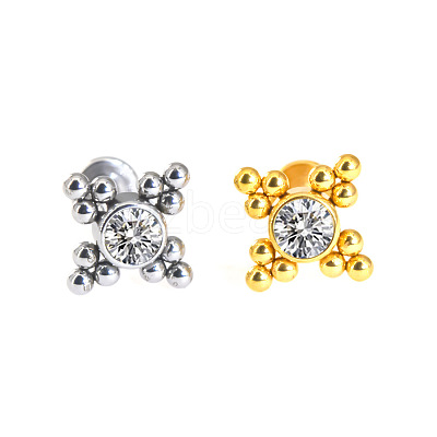 316L Surgical Stainless Steel & G23 Titanium Crystal Rhinestone Labrets for Women Men WG3A239-55-1