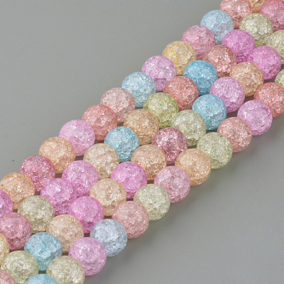 Synthetic Crackle Quartz Beads Strands X-GLAA-S134-10mm-20-1