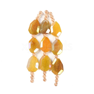 Electroplated Natural Agate Beads Strands G-L604-B01-01A-1
