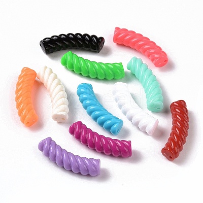 Opaque Acrylic Beads OACR-A016-03-1