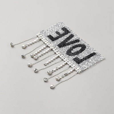 Rhinestone Cloth Iron on/Sew on Patches DIY-WH20004-05B-1