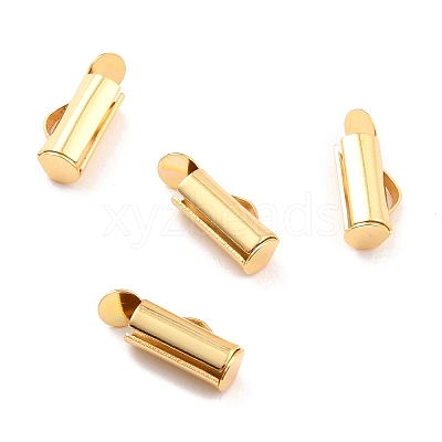 304 Stainless Steel Slide On End Clasp Tubes LS-STAS-C044-07B-G-1