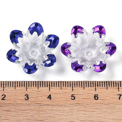 Plating Acrylic Bead Caps X-OACR-H118-06-1