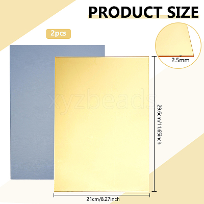 2 Sheets Rectangle Acrylic Sheet AJEW-BC0011-38B-1