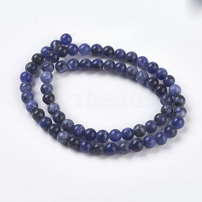 Natural Sodalite Beads Strands G-E110-6mm-3-1