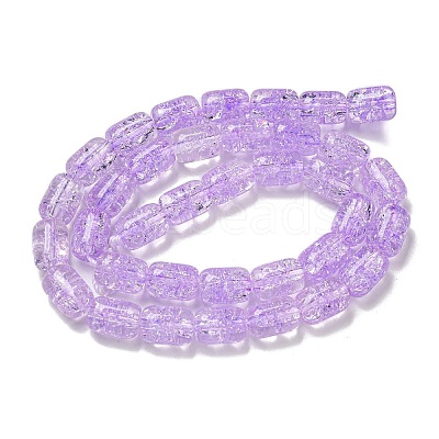 Transparent Crackle Glass Beads Strands X-GLAA-NH0001-04F-1