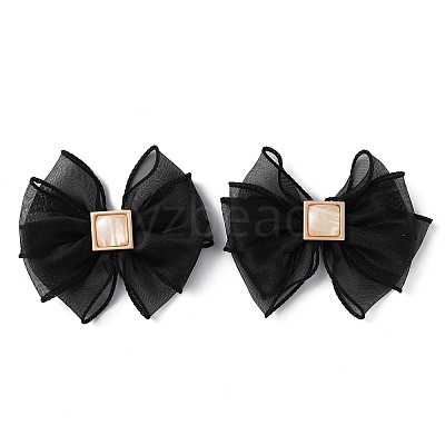 Polyester Tulle Bowknot Shoe Decorations FIND-WH0002-44A-1