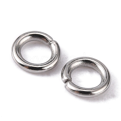 Tarnish Resistant 304 Stainless Steel Open Jump Rings X-STAS-Q186-02-5x1mm-1