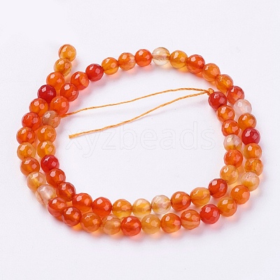 Natural Agate Beads Strands G-G580-6mm-09-1