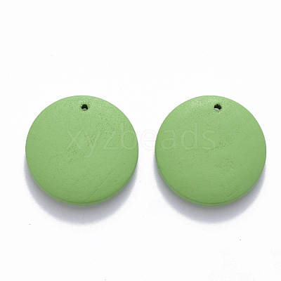 Painted Wood Pendants WOOD-Q040-018A-A05-1