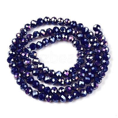 Electroplate Glass Beads Strands EGLA-A044-P3mm-B07-1