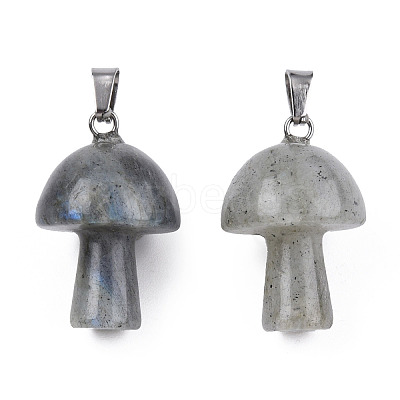 Natural Labradorite Pendants G-N0325-10O-1