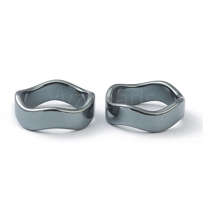 Non-magnetic Synthetic Hematite Finger Rings RJEW-H544-03B-1