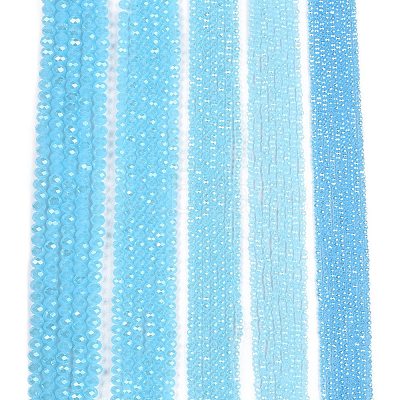 Electroplate Glass Beads Strands EGLA-A044-J8mm-A04-1