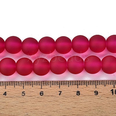 Baking Paint Transparent Glass Bead Strands X-GLAA-S031-10mm-39-1