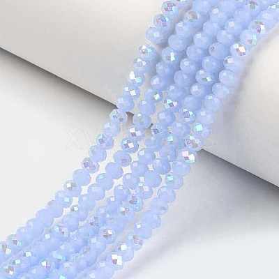 Electroplate Glass Beads Strands EGLA-A034-J6mm-L03-1
