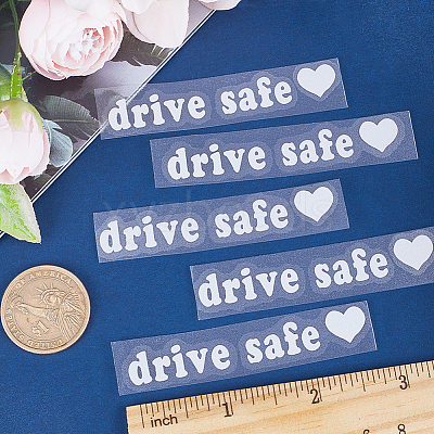 Laser PVC Drive Safe Self Adhesive Car Stickers STIC-WH0013-09A-1