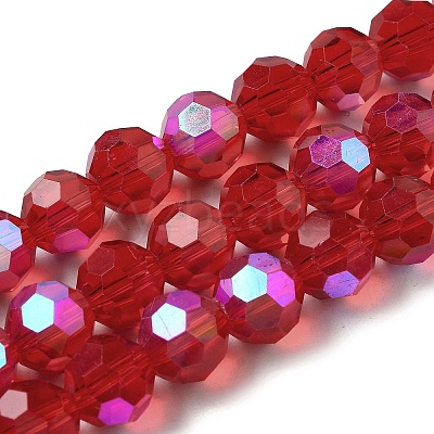 Electroplate Transparent Glass Beads Strands X-EGLA-A035-T10mm-L01-1