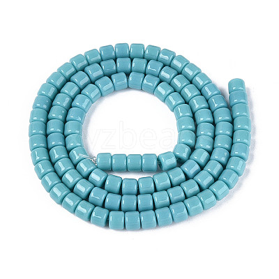 Opaque Solid Color Glass Beads Strands GLAA-N065-4x4mm-C08-1