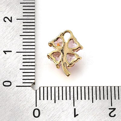 Brass Micro Pave Clear Cubic Zirconia Pendants KK-U065-01B-G-1