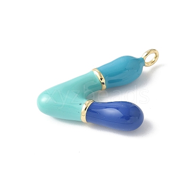 Brass Enamel Pendants KK-E093-03G-V-02-1