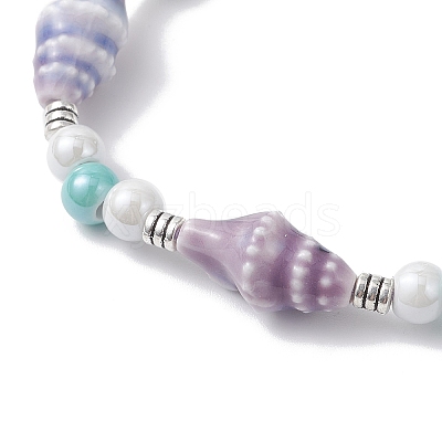 3Pcs 3 Colors Handmade Porcelain Beaded Bracelets BJEW-JB12473-1
