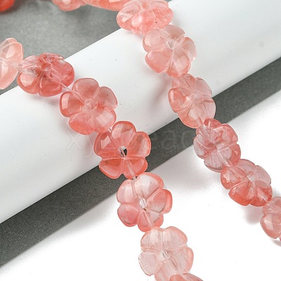 Cherry Quartz Glass Beads Strands G-H023-B10-01-1