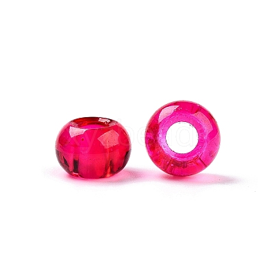Baking Paint Transparent Glass European Beads DGLA-N005-13A-01-1