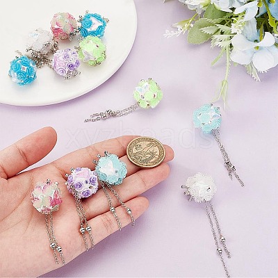 12Pcs 6 Colors Handmade Polymer Clay with Resin CLAY-AR0001-36B-1