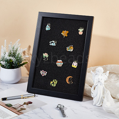 Wood & Plastic Rectangle Photo Frame Stand DJEW-WH0072-13A-01-1