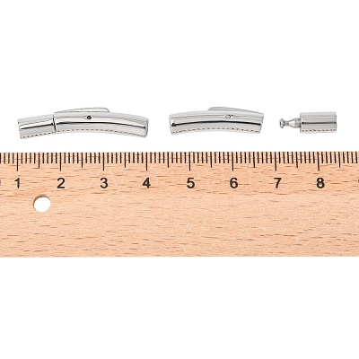 Tarnish Resistant 316 Surgical Stainless Steel Bayonet Clasps STAS-I013-3mm-1