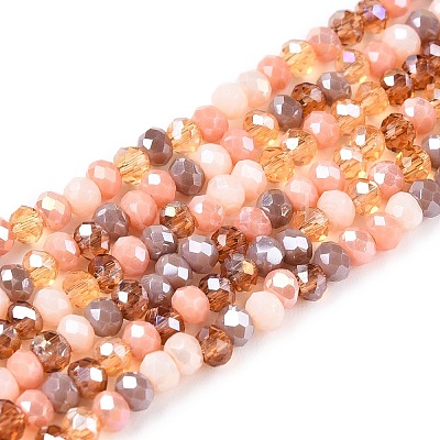 Electroplate Glass Beads Strands GLAA-T023-A16-05-1