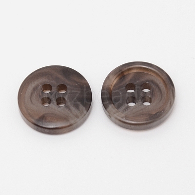 4-Hole Resin Buttons BUTT-WH0018-01A-05-1