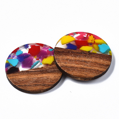 Resin & Walnut Wood Pendants LS-X-RESI-S389-072A-01-1
