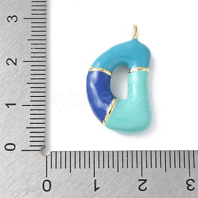 Brass Enamel Pendants KK-E093-03G-D-01-1