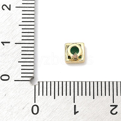Square Brass Micro Pave Cubic Zirconia Cabochons KK-P345-13G-E-1