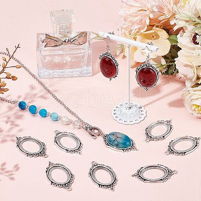 30Pcs Alloy Pendant Cabochon Settings FIND-SC0009-22-1
