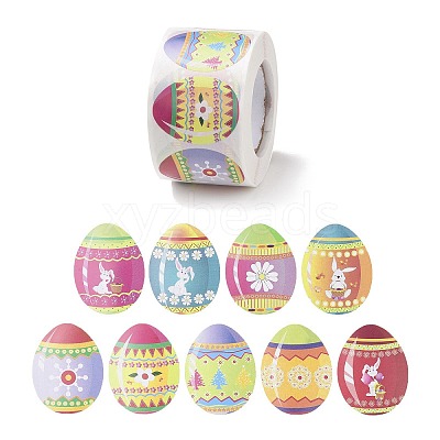 9 Patterns Easter Theme Self Adhesive Paper Sticker Rolls X-DIY-C060-02A-1