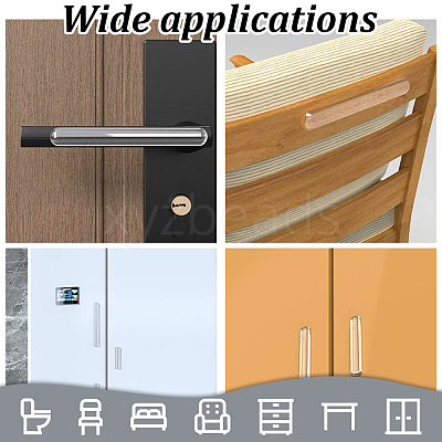 1 Set 6Pcs Self Adhesive Door Knob Bumpers AJEW-NB0006-18-1