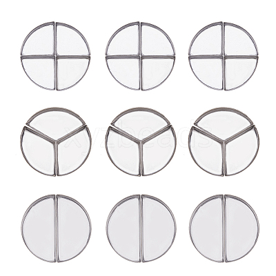 3 Style 2/3/4 Compartments Empty Round Iron Eyeshadow Replacement Box FIND-FH0007-33-1