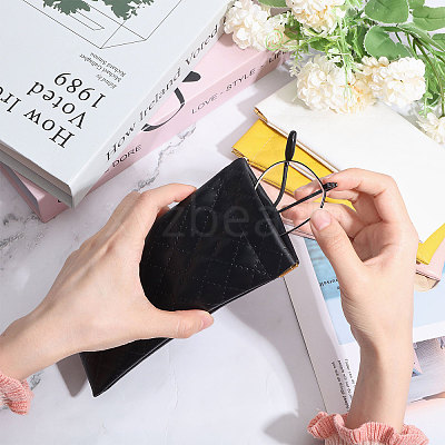 PU Imitation Leather Glasses Case AJEW-CA0004-27-1
